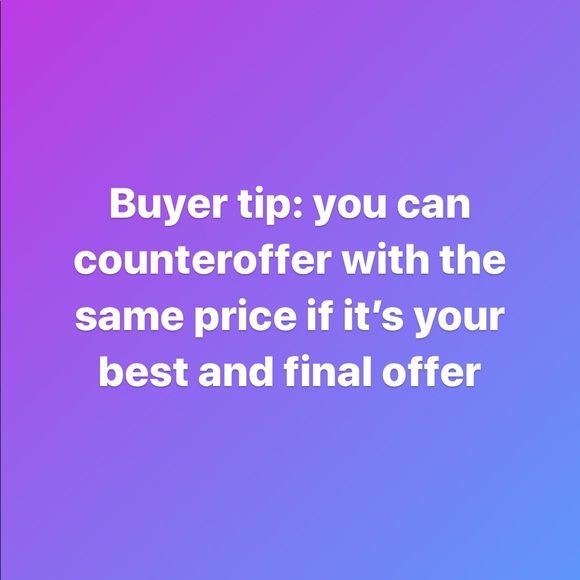 Buyers, you can counteroffer the same price - Picture 1 of 1